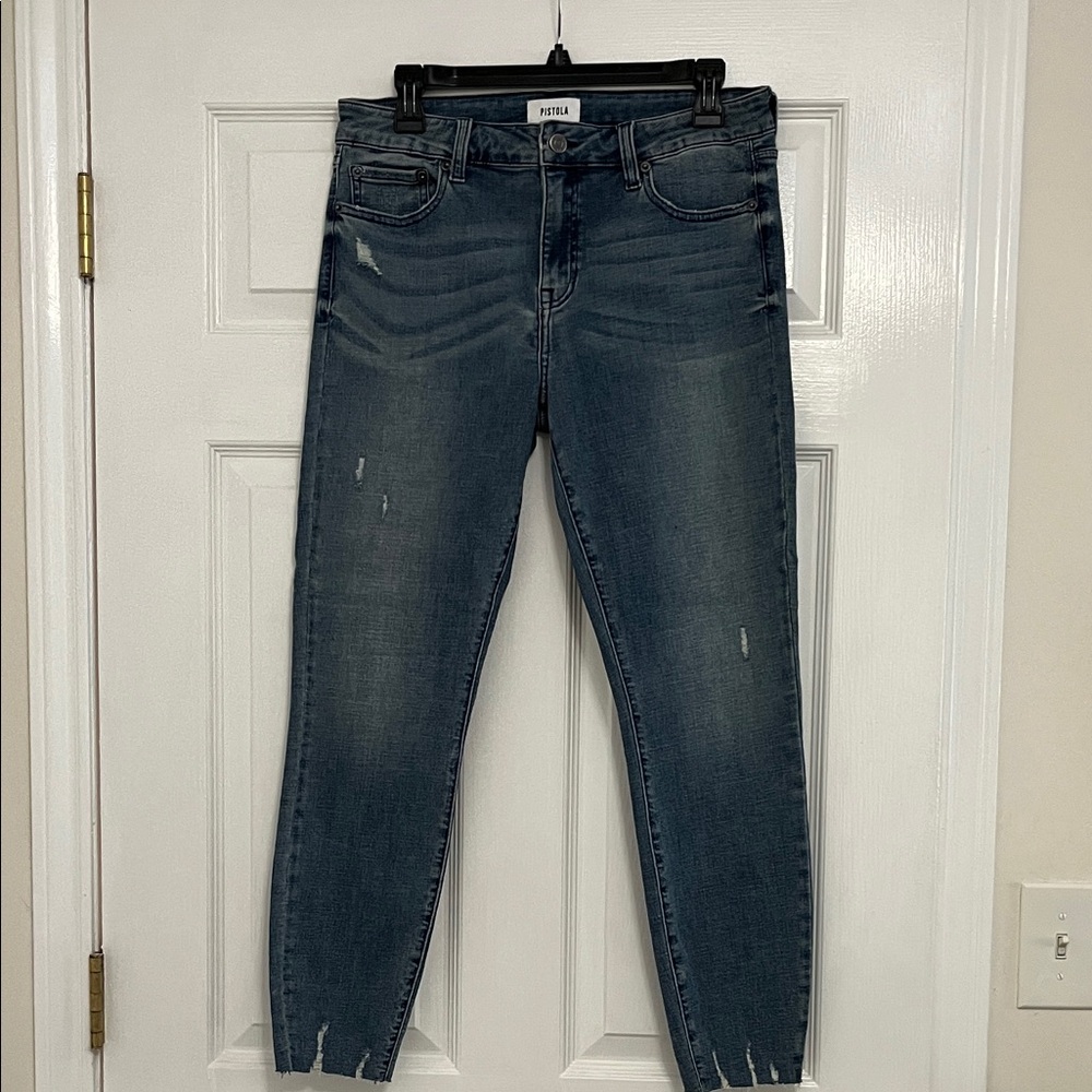 Pistola Medium Wash Blue Skinny Jeans